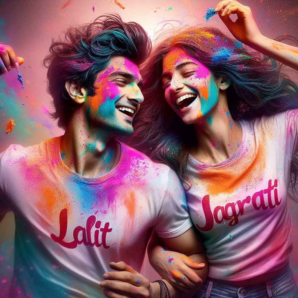 lalit-and-jagratis-holi-celebration-with-romance-ai-generated-image